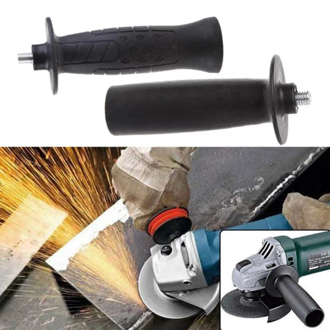 Angle Grinder Side Handle With 8mm And 10mm Thread Mounts, Auxiliary Grip For Grinding, Cutting And Polishing, Heavy Duty Plastic And Metal Construction, Black, 1 Pack M8 on angle grinder