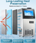 Cross-section view of Beast Mode Ice Maker For Home Bar, 100 Lbs Per Day, Freestanding or Undercounter, showing insulation and material layers.