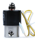 One Quarter Inch Stainless Steel Electric Solenoid Valve 110VAC Normally Closed With Viton Seals Built Tough For Water Gasoline Diesel