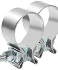 Two Pack Stainless Steel Exhaust Clamp 2.5 Inch Narrow Band Muffler Seal For Exhaust System Car Accessories Heavy Duty 304 Stainless Steel