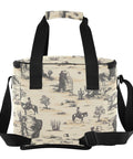 Desert Horseback Riding Insulated Lunch Bag Leakproof Cooler For Picnics And Beach Days with desert print and black straps