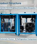 Industrial Refrigerated Air Dryer With R134a Cooling For Air Compressors 35 CFM 0.58 KW 110V 60Hz internal structure view