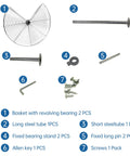 Components for 28 Inch Corner Cabinet Lazy Susan Turntable With 270 Degree Rotation, Adjustable Height Chrome Replacement Shelves