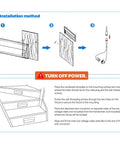 Installation diagram for Low Voltage Outdoor Step Lights Kit 12V AC Landscape Stair Lighting 8 Pack, 6W LED Deck Lights