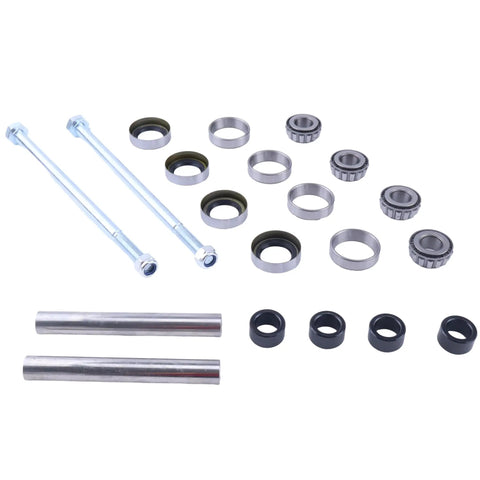 Front Wheel Bearing Rebuild Kit With Upgraded Stainless Steel Axles And Spring Loaded Seals For 13x5-6 Front Wheels Compatible With Exmark Scag Toro Mowers 43581 482621 482622 110-8837 1-633579 1-633585 components