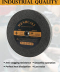 Heavy Duty Six Inch Buffer Wheel Featuring A Tough 180 Grit Polish Pad for rust removal on metal surfaces.