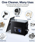 Heavy Duty 6 Liter Ultrasonic Cleaner With Digital Timer And Heater, cleaning jewelry, eyeglasses, coins, and small parts.