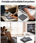 8 In 1 External CD DVD Drive USB 3 And Type C Disc Reader Burner For Laptops And PCs fast transfer, portable slim black design
