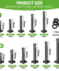 Built Tough Heavy Duty 410 Stainless Steel Self Drilling Screws With Black Truss Heads For Sheet Metal Wood And Plastic Projects size options 8 and 10.