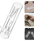 10 Piece Plastic Locking Shelf Pegs ABS Pins For Cupboards And Cabinets No Tools Needed For Quick Setup, clear plastic peg close-up