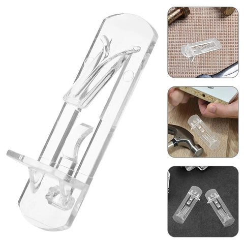 Durable Plastic Shelf Support Clips 10 Pack ABS Shelf Pins for easy adjustable bookshelves cabinets usage, transparent view