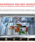 Pro Grade Self Adhesive Flashing Tape Aluminum Foil Waterproof Sealant on a container with water and fish, showcasing anti-seepage properties.