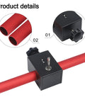 Electric Cable Threading Tool For Wall Wiring, Works With Any Drill, Smooth Drill Attachment That Pulls Wire Quick, Aluminum Alloy Red Black Design, Works With 3mm To 6mm Wire Installation, Easy Install And Time Saver. Red aluminum alloy cable threading tool with black drill attachment for 3-6 mm wire