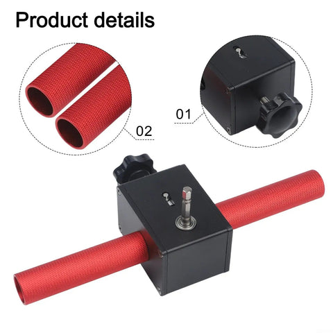 Electric Cable Threading Tool For Wall Wiring, Works With Any Drill, Smooth Drill Attachment That Pulls Wire Quick, Aluminum Alloy Red Black Design, Works With 3mm To 6mm Wire Installation, Easy Install And Time Saver. Red aluminum alloy cable threading tool with black drill attachment for 3-6 mm wire