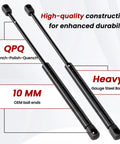 Heavy Duty 20 Inch 60lb Gas Struts With 10mm Ball Studs Direct Replacement Lift Supports For Truck Campers, RV Under Bed, Boat Lids, Floor Hatch Covers, Box Lids, 2 Pack, heavy gauge steel