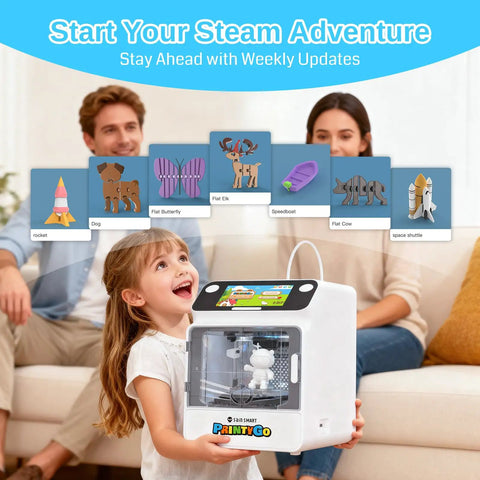 Next Level Mini 3D Printer For Kids With Auto Leveling And Hella Safe Kid Friendly Frame Plus Five Inch Touch Screen And Zero Fuss Preassembled Build Making It A Legit Stem Gift