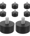 32 Pcs Adjustable Rubber Furniture Levelers With M6 Threaded Screws Screw In Leveling Feet Pads For Tables Chairs And Sofas