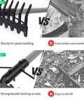 Comparison of 5.4 Foot Bow Rake Pro Grade Heavy Duty Garden Rake With Stainless Steel Handle And 17 Steel Tines, highlighting advantages.