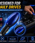 Plug And Play Fuel Saver Device For Cars And Trucks Portable Gas Economizer Universal Fit shown installed in car socket
