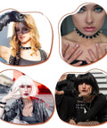 Dope Three Piece Leather Punk Set Featuring Spiked Gothic Choker And Dual Studded Wristbands For Savage Street Style Rock Edge Heavy Metal Fits Perfectly showcased on models in punk-style outfits.