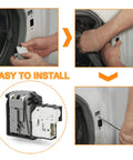 Washer door lock switch assembly for LG front-load and Kenmore 796-series; gray plastic module with connectors.