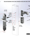 Storm Door Lever Handle With Lock And Key Surface Mount Fits Doors 1 To 1 And A Half Inches Thick Matte Black 4 Post Design diagram
