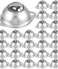 32-Piece 1 Inch Roller Ball Transfer Bearing Set With Flange Mounted Carbon Steel Round Ball Transfer Units for Conveyors
