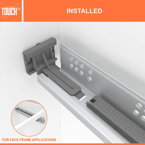 Installed Three Quarter Inch Under Mount Drawer Slides Set Concealed Soft Close for Face Frame Applications