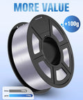 Silk PLA Filament 1.75mm Silver 1.1Kg Spool With Metal Like Shine And Smooth Silk Finish For Most FDM 3D Printers High Dimensional Accuracy Plus Minus 0.02mm Easy To Print
