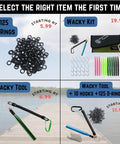 Wacky Rigging Bass Fishing Tool for Wacky and Neko Styles with Camo Finish includes 125 O rings and 10 bonus hooks displayed.