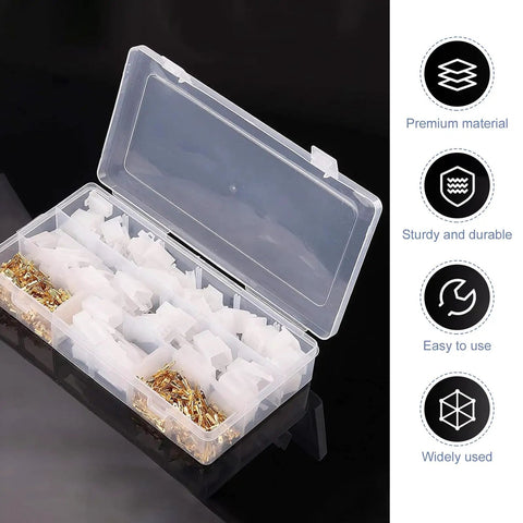 Box containing 432 Piece Automotive Electrical Wire Connector Kit With 2.8mm Terminals Includes Male And Female Socket Plugs Housing
