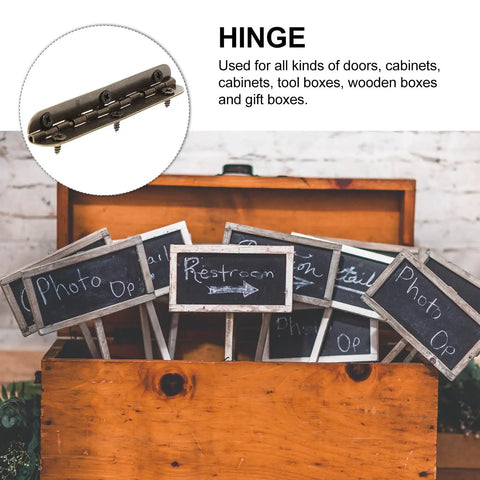 12 Pack Small Antique Drawer Hinges 90 Degree Solid Heavy Duty Flush Hinges For Wooden Boxes Cabinets Jewelry Boxes With Screws