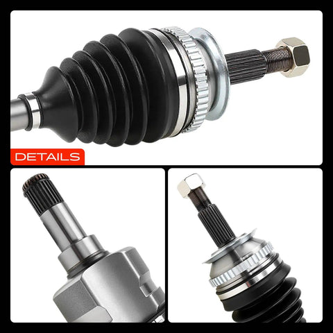 Detailed view of CV Axle Shaft Assembly For Chrysler Town And Country Grand Voyager Dodge Grand Caravan Plymouth Voyager Vans 1996-2007 FWD Front Left Driver Side Replacement Part Built Tough Easy Install