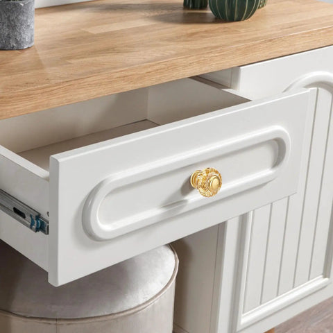 12 Pack Gold Dresser Knobs With Crystal Cabinet Drawer Pulls, Ultra Sleek Gold Hardware For Quick Home Makeovers, Easy To Install With Removable Screws, Game Changing Durable Glam Furniture Upgrade gold crystal knob on white dresser drawer