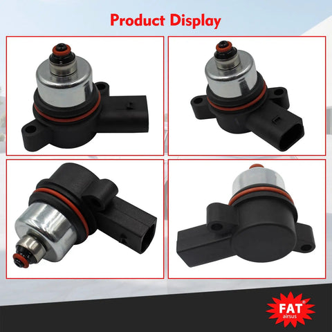 Air Suspension Compressor Solenoid Valve Kit For BMW 5 Series F07 Grand Tourismo F11 Touring And 7 Series F02 F01 F04 F07 F11 F15 G32 2010 To 2017 Replacement Pump Upgraded Beefed Up Performance displayed in four views.