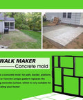 Plus Size 20 By 20 Inch Reusable Concrete Path Molds Set 1.8 Inch Thick Paver Stepping Stones for DIY Walkways Garden Patio Yard 8 Grid Durable Polypropylene Molds Easy Install Pavement