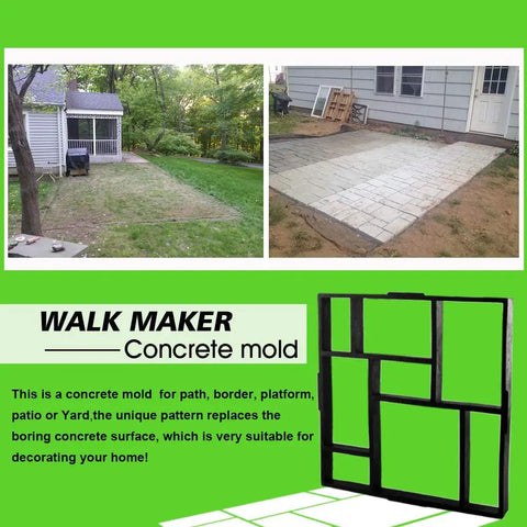 Plus Size 20 By 20 Inch Reusable Concrete Path Molds Set 1.8 Inch Thick Paver Stepping Stones for DIY Walkways Garden Patio Yard 8 Grid Durable Polypropylene Molds Easy Install Pavement