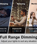 Image showing usage of Six Pack Dimmable Light Switches For LED Halogen And Incandescent Bulbs; sleeping, relaxing, working settings.