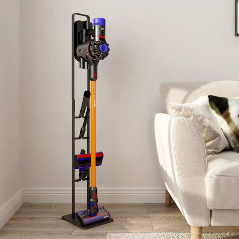 Stable Metal Vacuum Stand Holder For Dyson Handheld Vacuums V6 V7 V8 V10 V11 V12 V15 No Drill Docking Station beside sofa