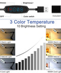 3 color temperature and dimmable modes for 2-In-1 Magnifying Lamp With Light And Clamp Stand, 5X Magnifier, 72 LED Desk Light