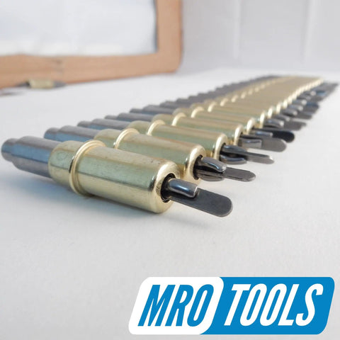 Line of 200 Count Heavy Duty Three Sixteenth Inch Cleco Sheet Metal Fasteners With Pliers And Carry Bag Kit, Brass Finish