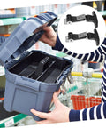 2 Pack Stainless Steel T Handle Draw Latches With Flexible Rubber For Tool Box And Cart shown on toolbox in store