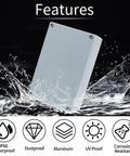 Heavy Duty Aluminum Alloy Junction Box With IP66 Waterproof Seal featured in water droplets, showcasing its toughness and durability.