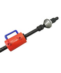 Heavy Duty 70 Ton Electric Hydraulic Track Pin Press For Excavator Sleeve Removal 220V Heavy Hitter Pro Shop Assembly Machine, close-up of red cylinder and screw.