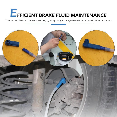 Blue Bawkars brake fluid bleeder hose, 3.93 ft, with one-way check valve for car braking system repair.