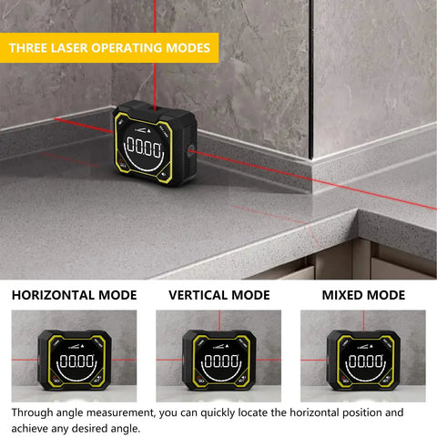 Pro Level Digital Angle Finder With Laser And Magnetic Base And Usb Rechargeable Electronic Inclinometer for angle measurement.