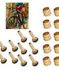 Olive Hose Olive Insert For Hydraulic Disc Brake Hose Replacement Set 10 Pieces Durable Rust Resistant Connector Inserts shown on a bike