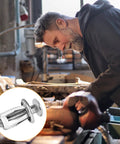 Aluminium Hollow Door Anchor Set 10 Pieces For 0 To 5mm Hollow Doors with man working in a workshop background