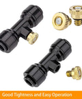20 Pack Brass Misting Nozzles, 20 Pack Misting Nozzle Tees, And 2 End Plugs For Outdoor Patio Cooling System Bundle