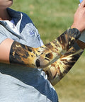 Beat The Summer Heat With These Fly Cooling Arm Sleeves Ultra Soft Ice Silk Fabric Keeps You Chilling During Running Golf Or Cycling Two Pack with soccer graphic.